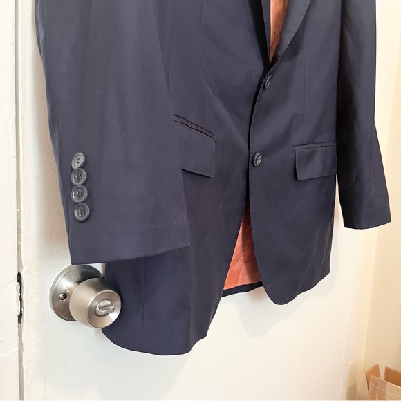 BARONI Prive Super 150s wool suiting blazer jacket bavy blue 40/34R - Picture 4 of 13